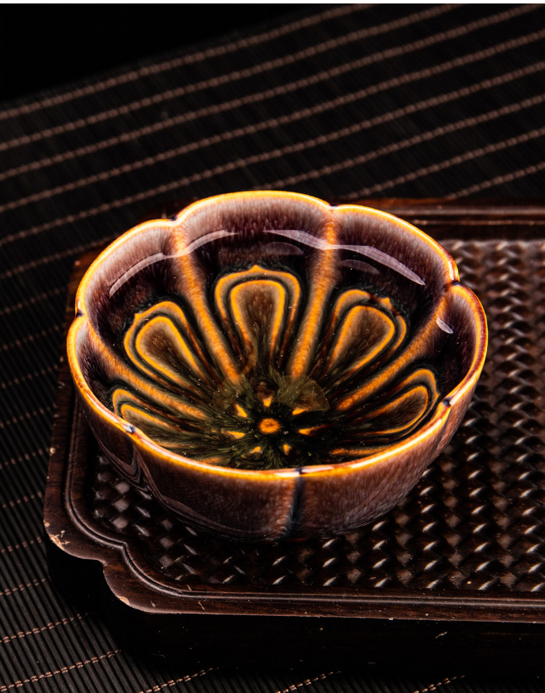 容山堂建盏茶杯原矿天目釉窑变盏陶瓷茶杯主人杯功夫茶具个人专用