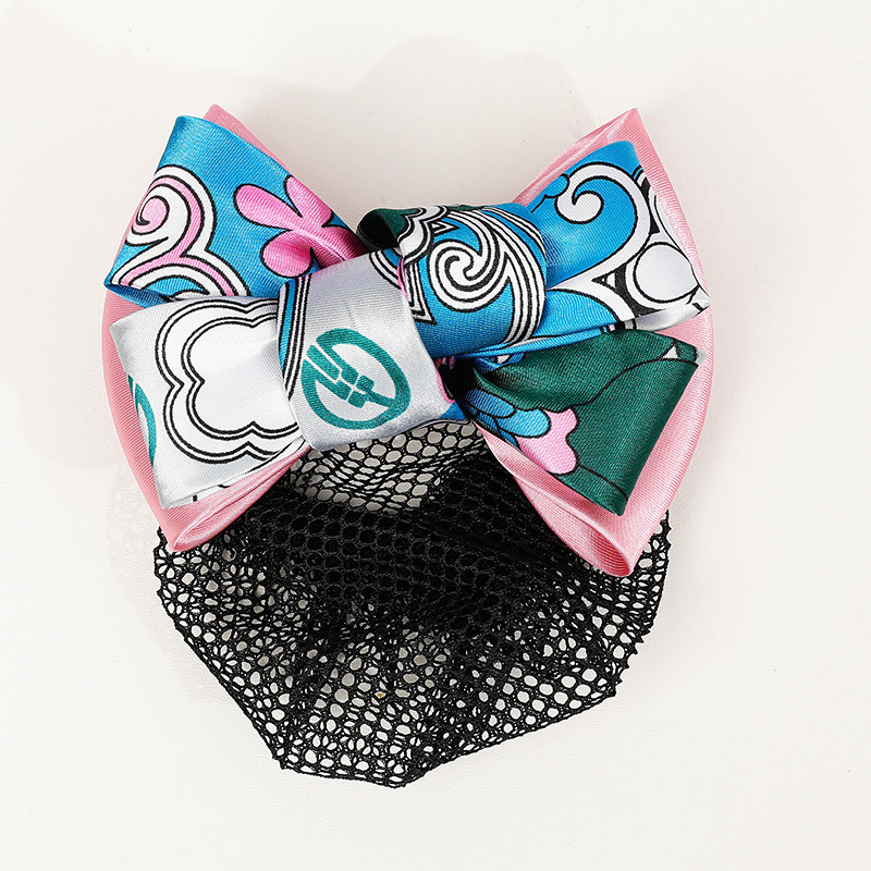 中国农业银行同款女网兜职业头花盘发上班空姐优雅简约时尚头饰