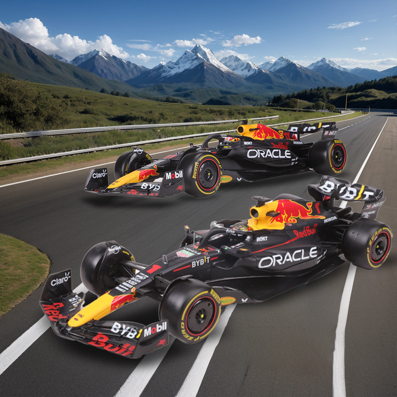 比美高1:24红牛rb19 f1车模2023赛季方程式赛车合金仿真汽车模型