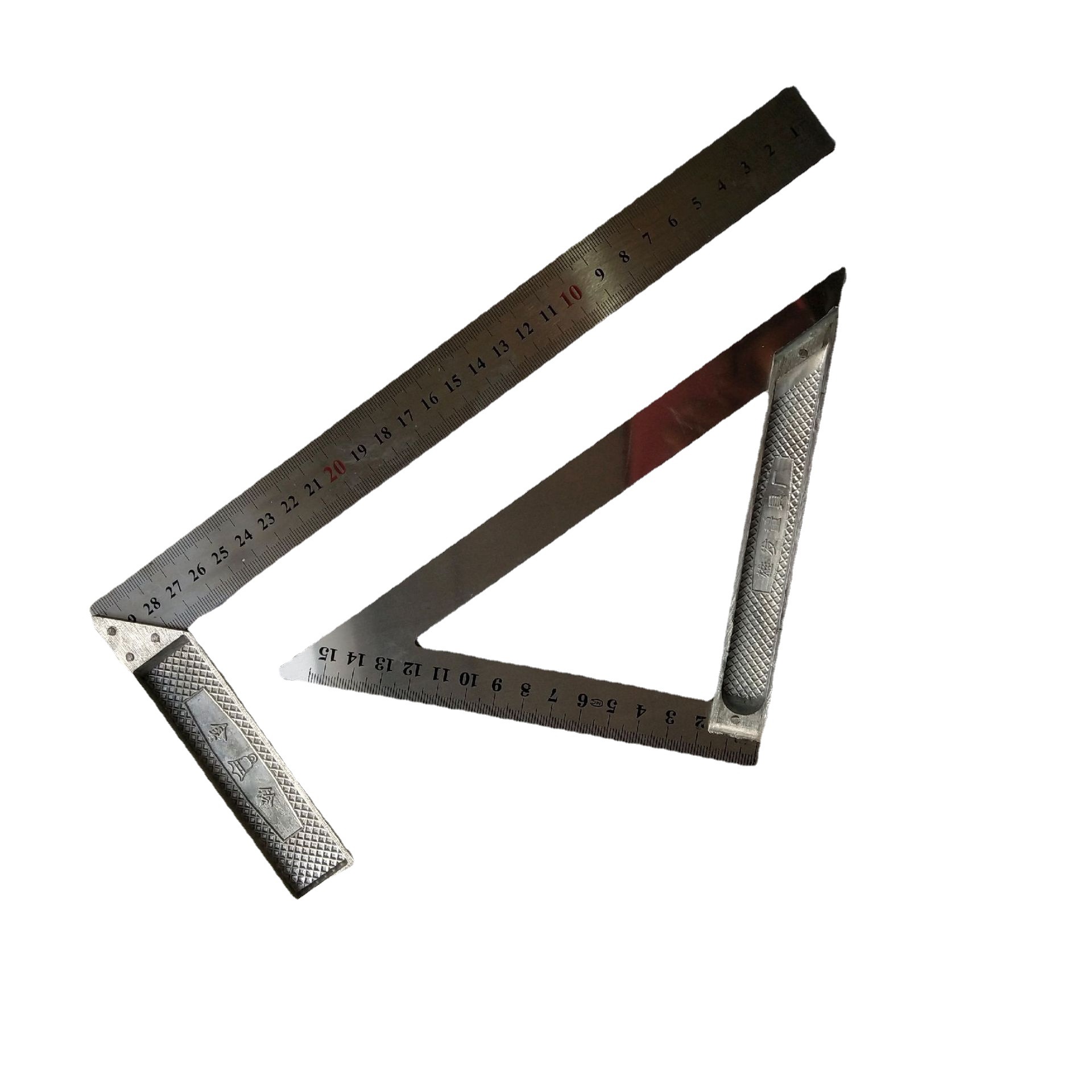 铝合金座三角尺不锈钢直尺木工角尺 建筑用90°尺 直角尺l型拐尺