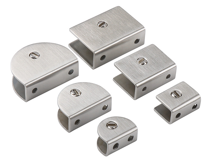 不锈钢玻璃夹支架玻璃夹固定配件夹子层板夹固定夹半圆形方玻璃托