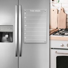 亚克力日历板磁性干擦板磁吸透明冰箱贴家用留言计划表周月写字板