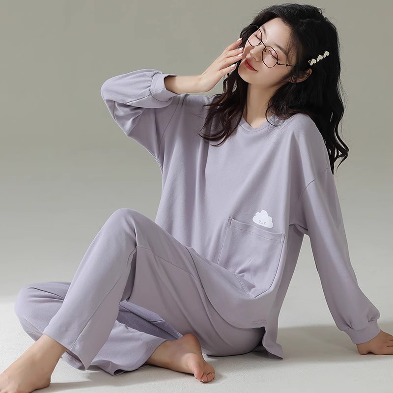 [100% cotton] pajamas women‘s spring and autumn 2023 new pure cotton long sleeve ladies‘ homewear autumn and winter cartoon youth