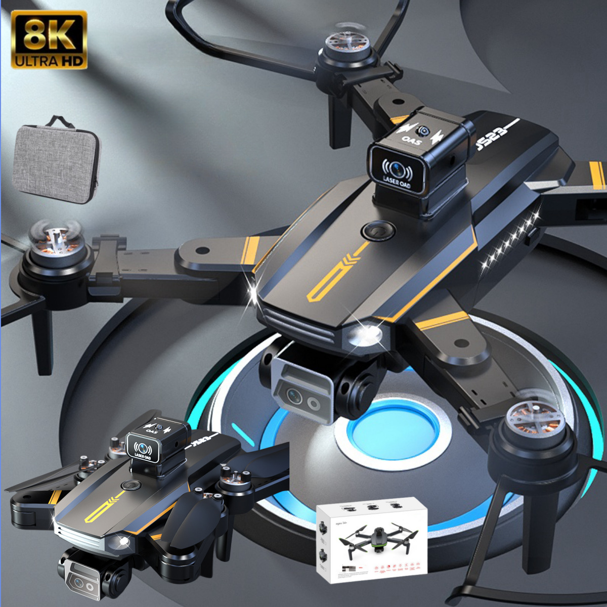 无人机js23无刷电机智能避障直播跨境高清电动调镜头航拍遥控飞机