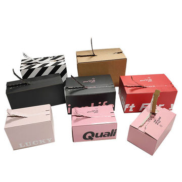 拉链纸箱 易撕拉高档彩印邮政快递盒 电商打包纸盒定 制抽 奖盲盒