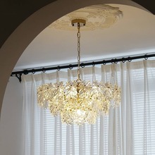 意大利中古艺术水晶玻璃吊灯 现代法式复古轻奢客厅餐厅卧室吊灯