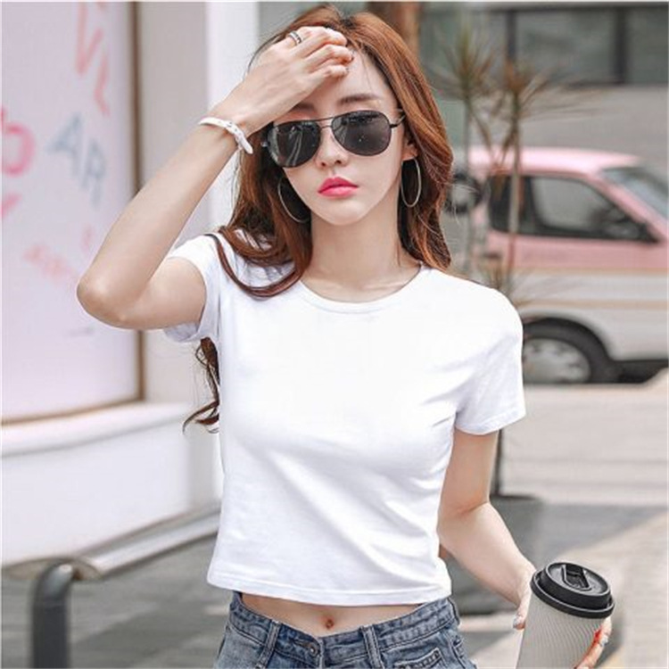 简约纯白棉t恤图片