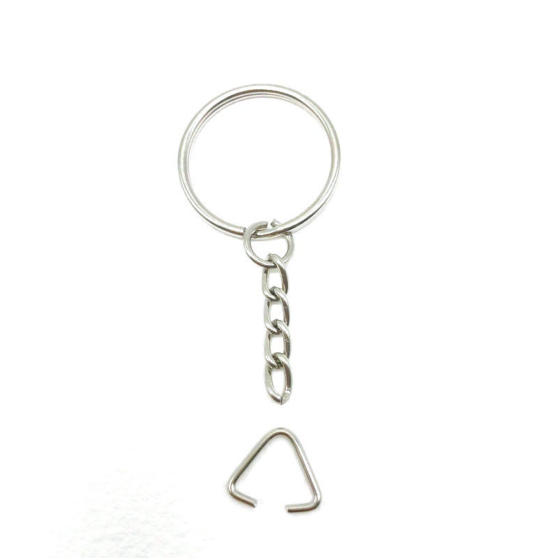 钥匙扣链三角扣金属钥匙圈扣链条8字扣旋转扣钥匙环光圈三角环d扣