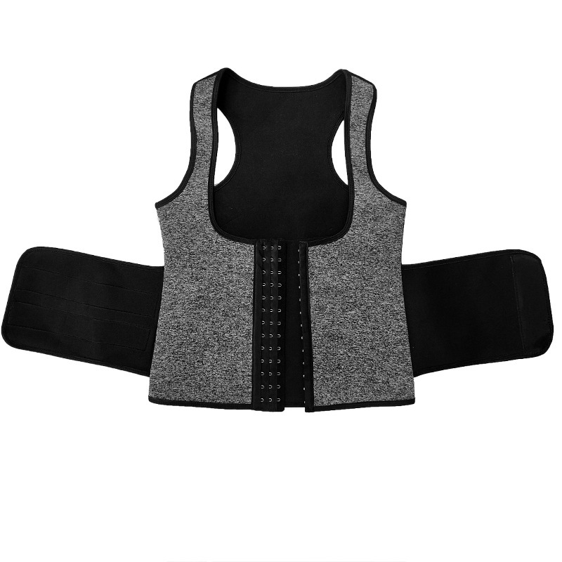 Breasted Vest TikTok Belly Contraction Body Shaper Tight Chest Support Corset Neoprene Thickened Waistband Postpartum
