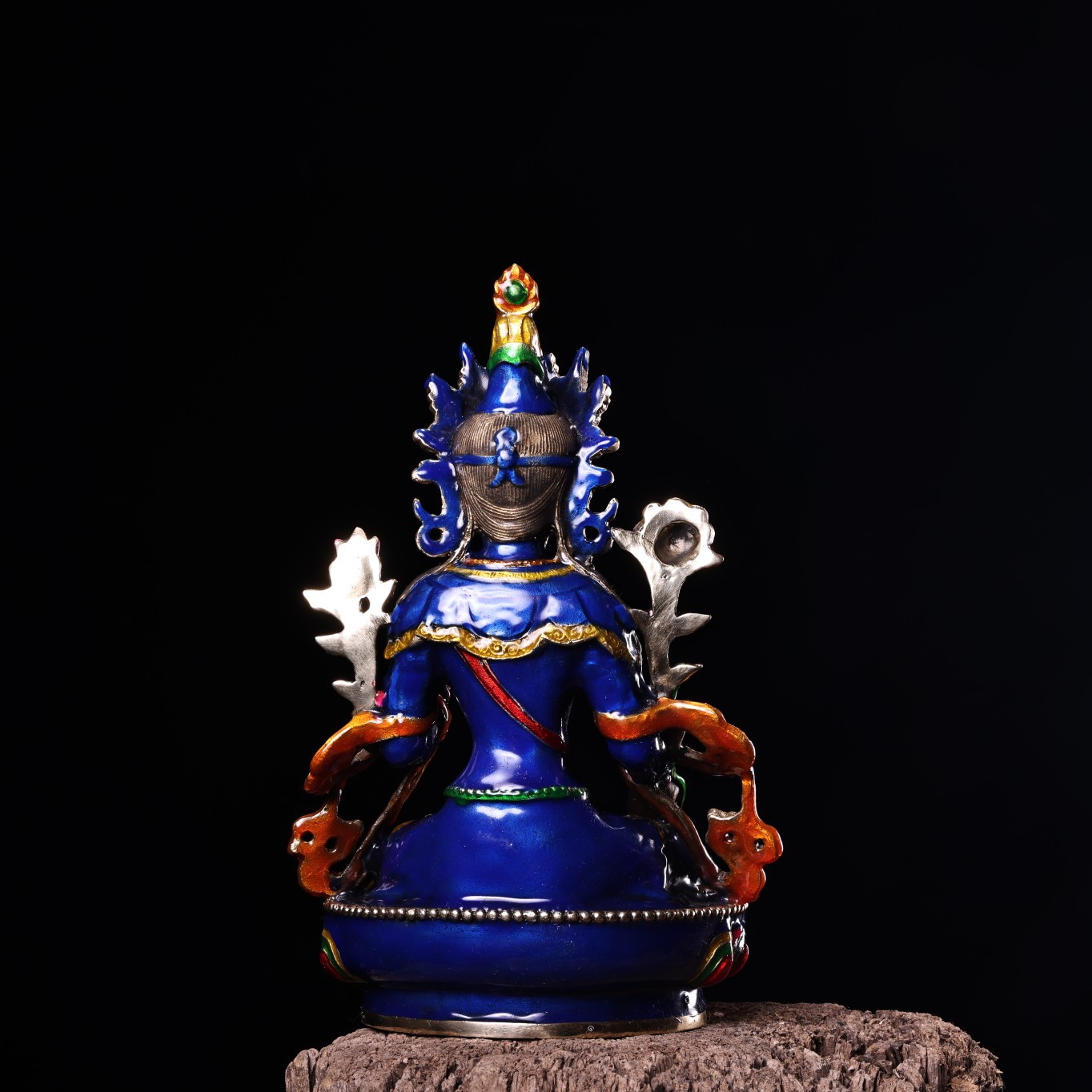 铜景泰蓝 珐琅彩白度母佛像一尊家居装饰创意礼品工艺品古玩批发