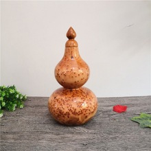 崖柏木雕花瓶工艺品小摆件实木创意礼品根雕葫芦艺术品装饰品