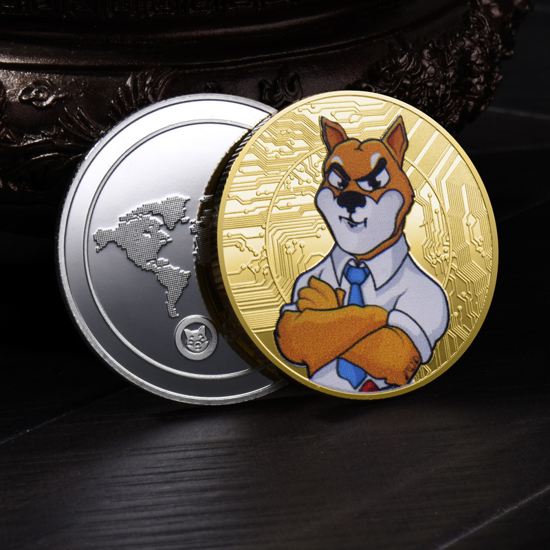厂家供应金属纪念币狗狗币虚拟币shib柴犬币挑战币亚马