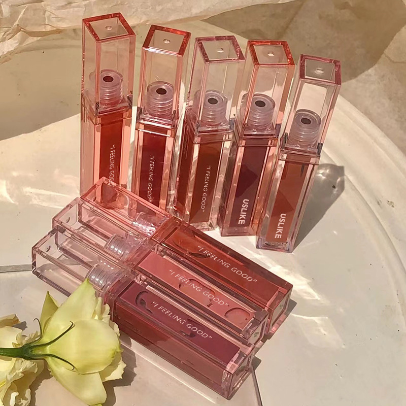 Internet Celebrity Same Style Dew Lip Lacquer Moisturizing and Nourishing Water Light Mirror Lip Lacquer Lip Gloss Female Good-looking Student Lip Gloss