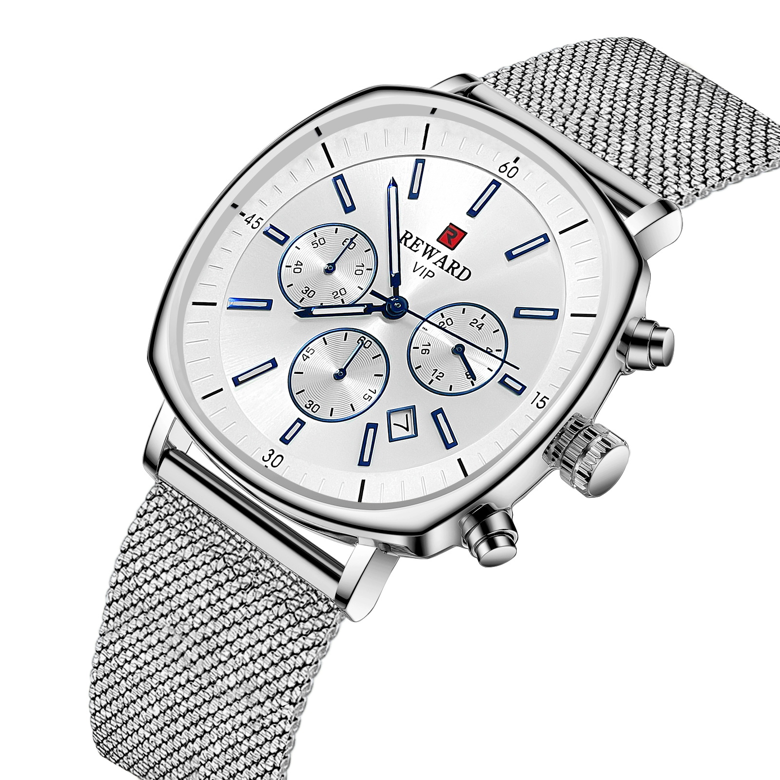 reward瑞沃达二类电商货源三眼六针防水夜光男表多功能运动手表