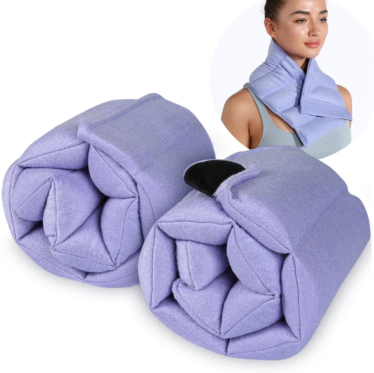 微波炉加热垫冷热疗法适用于颈部和肩部湿热包 可调节魔术贴 外贸