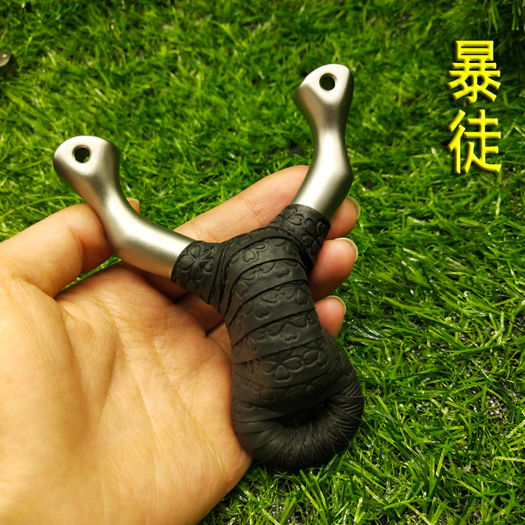 厂家新款西装暴徒304不锈钢单卡闭口弹弓户外速射估打竞技弹工架