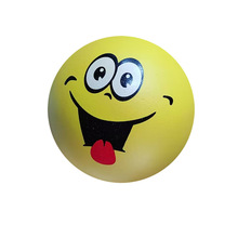 6CM橡胶空心弹力球迷你表情球空心高弹性壁球儿童卡通玩具球
