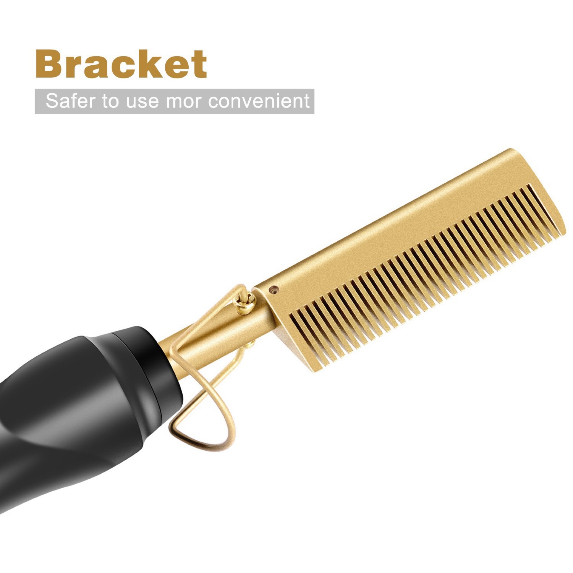 Amazon Copper Comb Household Hair Curler Wet and Dry Dual-Use Electric Hair Curler Roll Straight Multi-Functional Electric Straight Comb