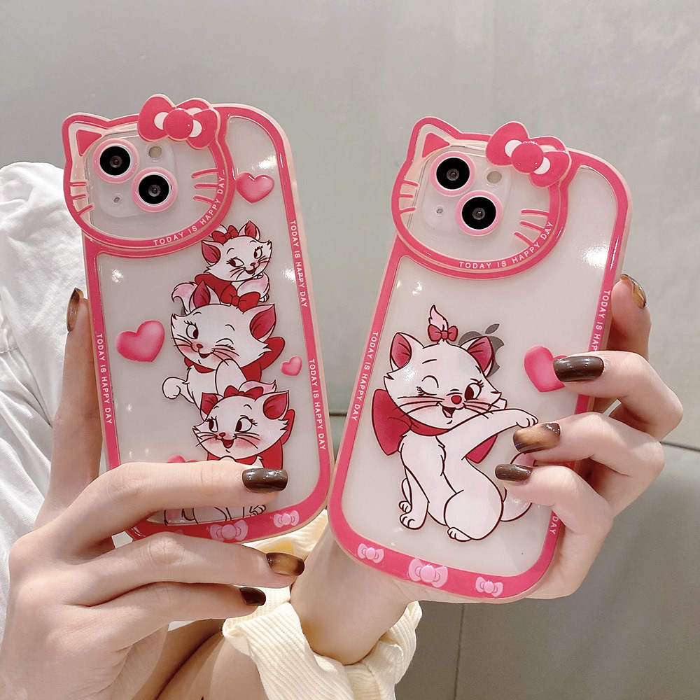 iphone13pro玛丽猫蝴蝶结手机壳 适用苹果12彩绘tpu保护套-阿里巴巴