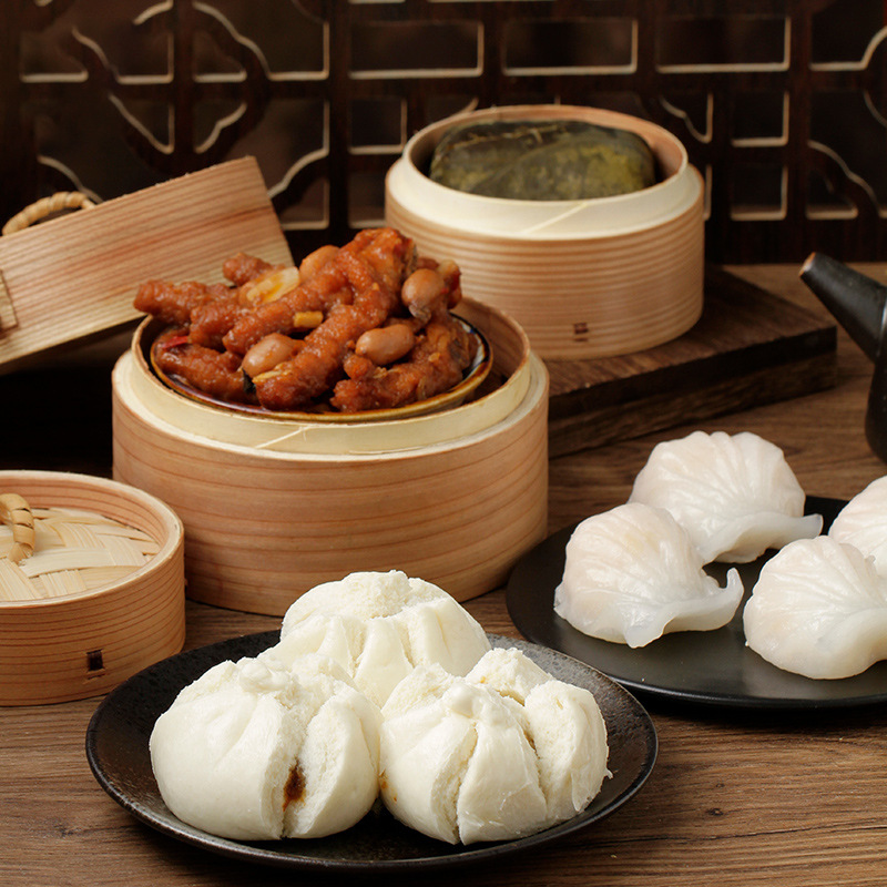 稻香诚制万好叉烧包早茶豉汁凤爪广式糯米鸡水晶虾饺茶点早餐包子