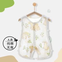 y2302婴儿连体衣夏季薄款无袖超萌琵琶服宝宝满月百天周岁衣服夏