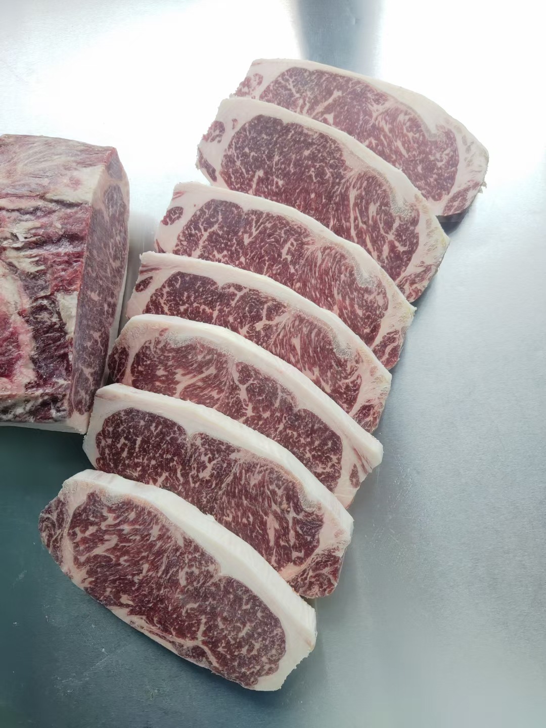 森牛澳洲进口和牛西冷m6-7雪花牛排 谷饲300天原切非腌制牛排批发