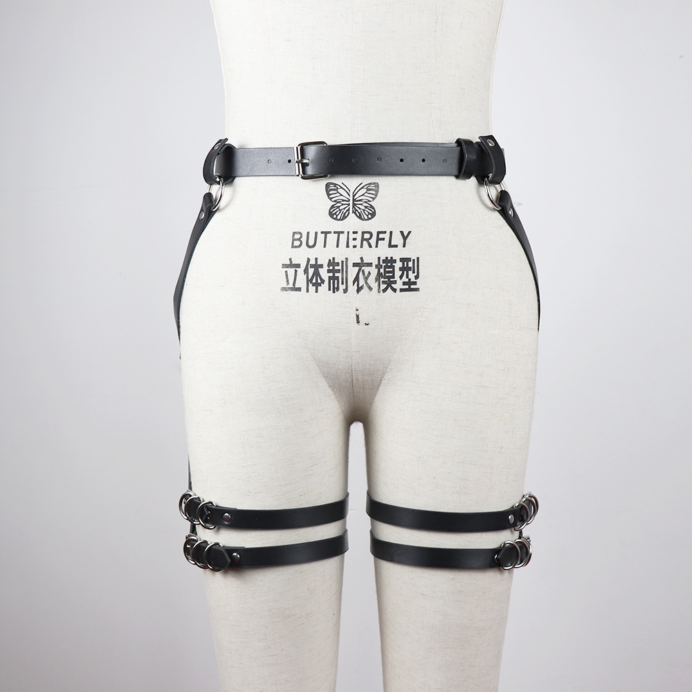 亚马逊成人情趣用品黑色皮革束缚衣腰带夫妻sm调情女性用品内衣