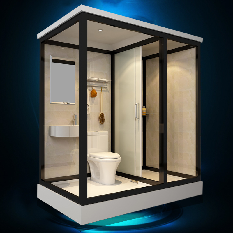 整体淋浴房一体式卫生间干湿分离玻璃隔断浴室农村厕所集成洗澡间