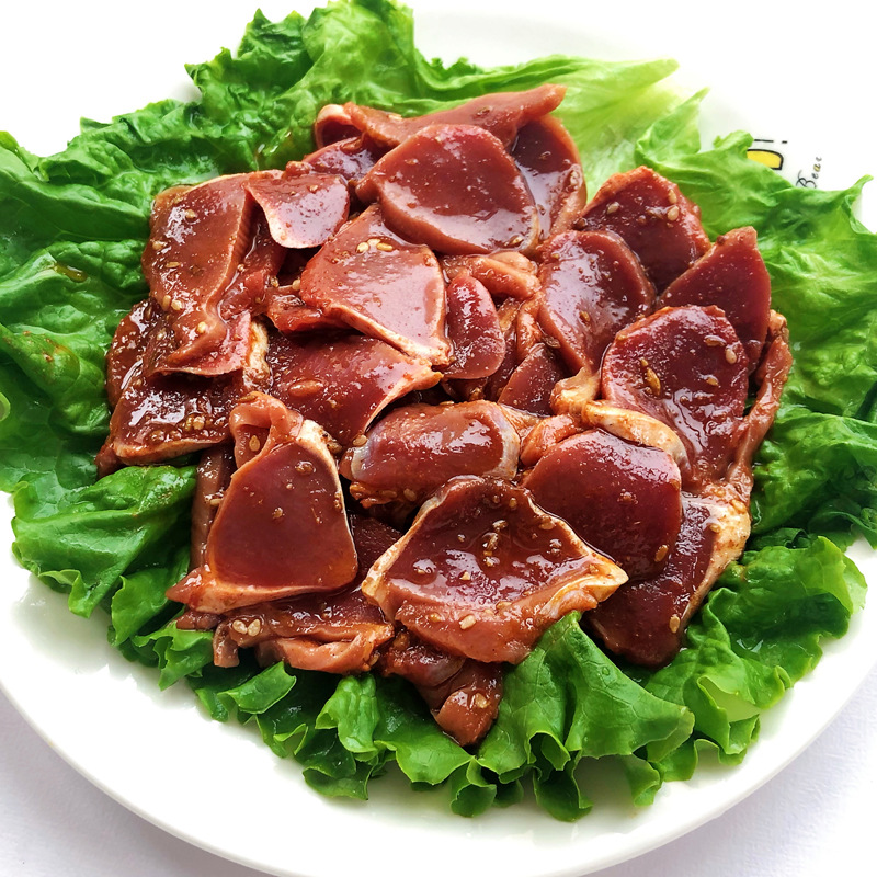 烤肉食材韩式烤鸡胗调理腌制半成品鸡杂小鸡胗片生鲜冷冻食材商用