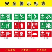 警示牌车间警告标牌安全标识牌施工提示标示贴严禁烟火贴纸牌