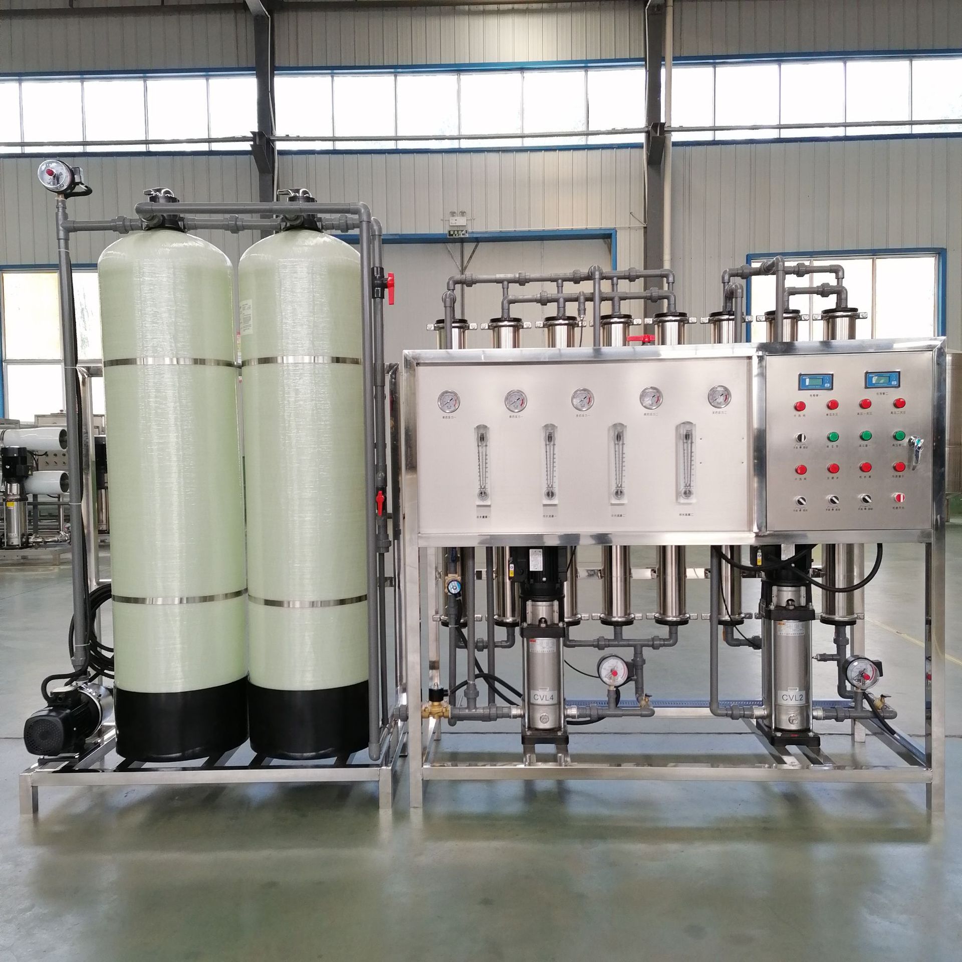 双级水处理设备 反渗透设备 纯净水设备 产量1t/h