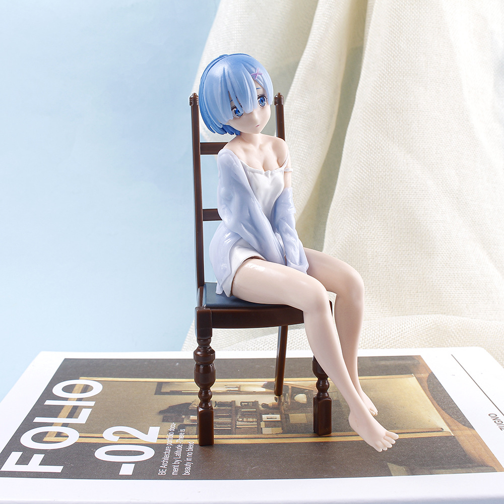 Different Life Sitting Chair from Scratch Rem Anime Model Pajamas Rem Hand-Made Chassis Ornaments