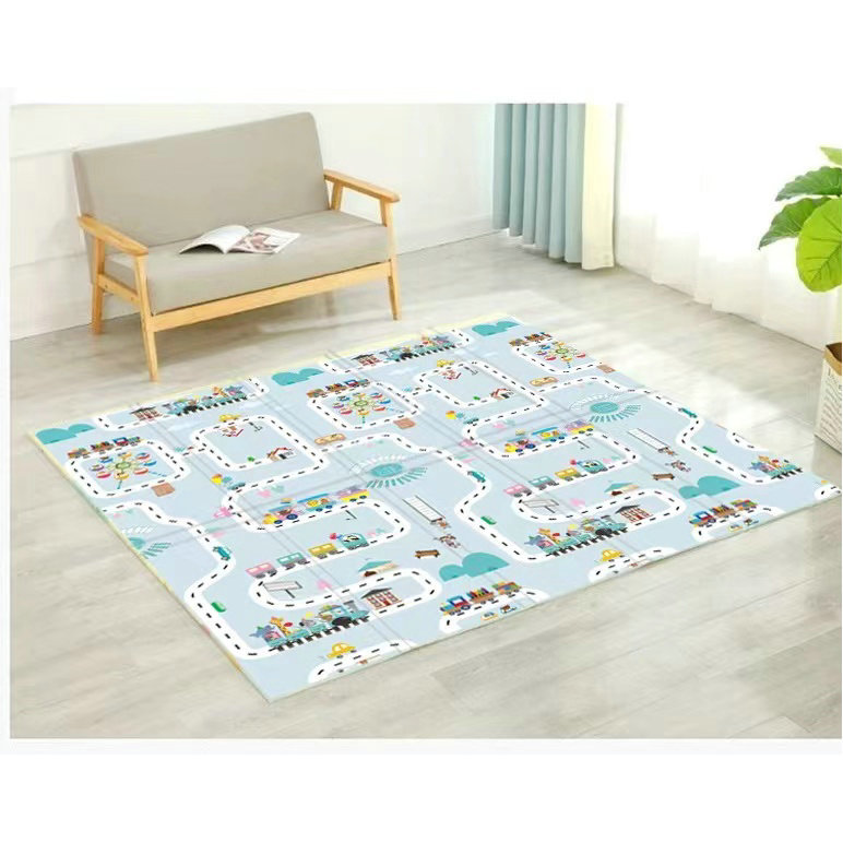 Processing Customized Cartoon Floor Mat Full-Shop Baby Double-Sided Crawling Blanket Thickened Foam Children's Early Education Folding Climbing Pad