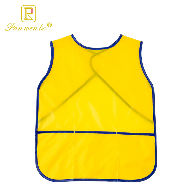 Child Drawing Apron Sleeveless Art Painting Clothes Kindergarten Waterproof Smock Vest Baby Eating Bib Wholesale