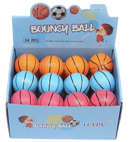 6cm High Elastic Pu Three-Color Basketball Children's Toys Hot Sale Factory Direct Sales Environmentally Friendly Materials