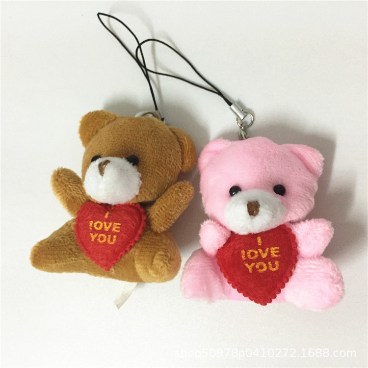 批发钥匙扣抱心熊 love小熊婚庆小礼品 关节熊卡通娃娃手机包挂件