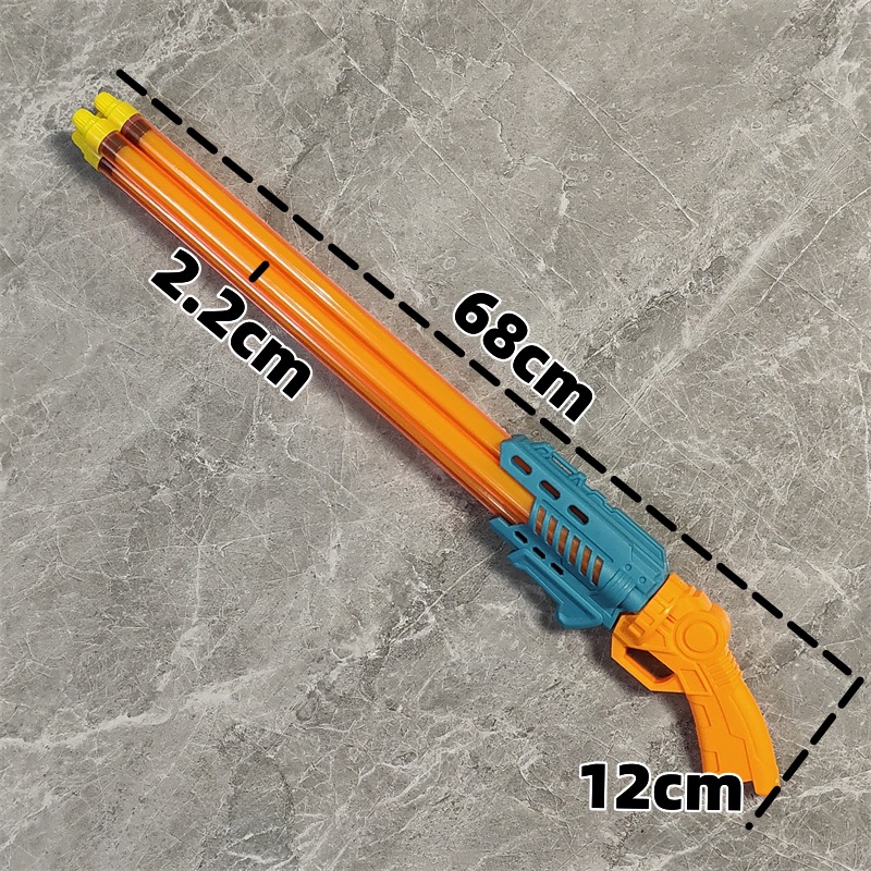 新款大号四管猎枪儿童户外戏水水枪泼水节玩具枪抽拉式漂流水枪