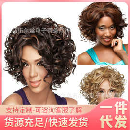 欧美时尚假发 瑞丽波波头女短小卷发 女士短发假发短卷发厂家现货