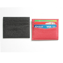 经典十字纹PU皮革超薄钱包信用卡收纳卡包礼品名片夹证件插卡套