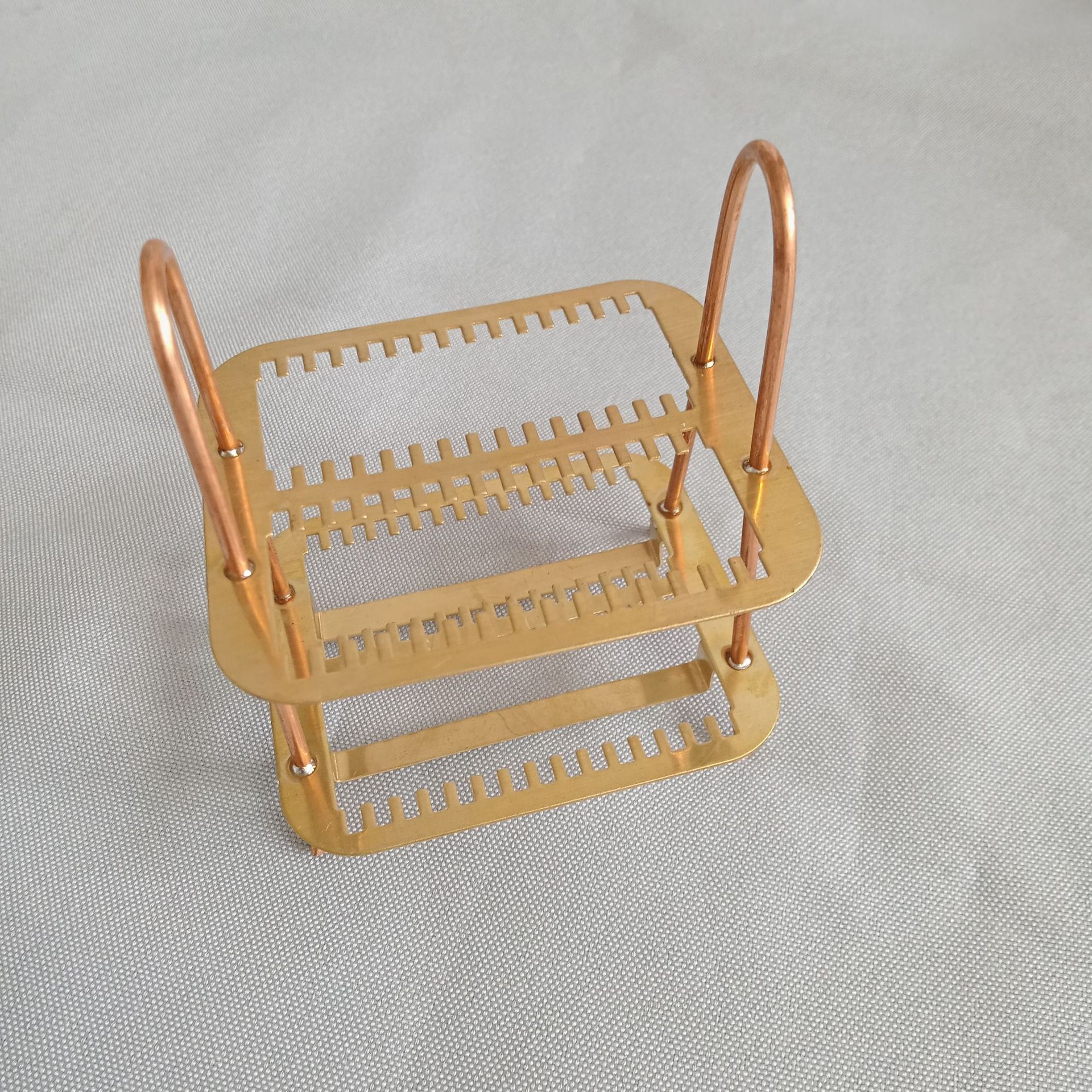 不锈钢铜载玻片染色玻片切片架染色架