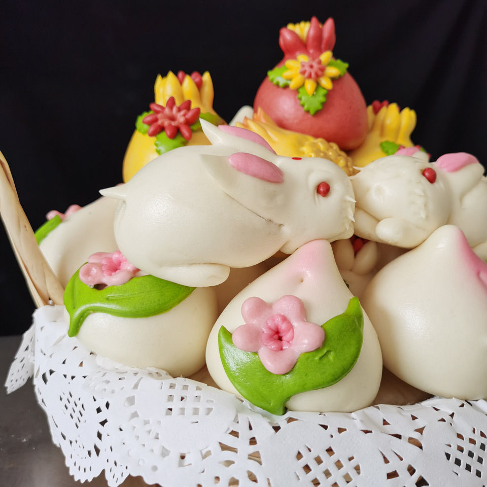 馒头寿桃生日中式蛋糕山东花饽饽过寿纯手工馒头传统糕点食品