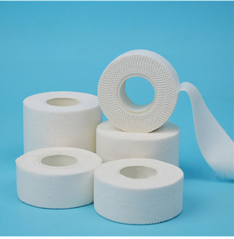 包邮运动白贴布白细布运动胶带柔道打脚运动防护绷带全棉锯齿胶布