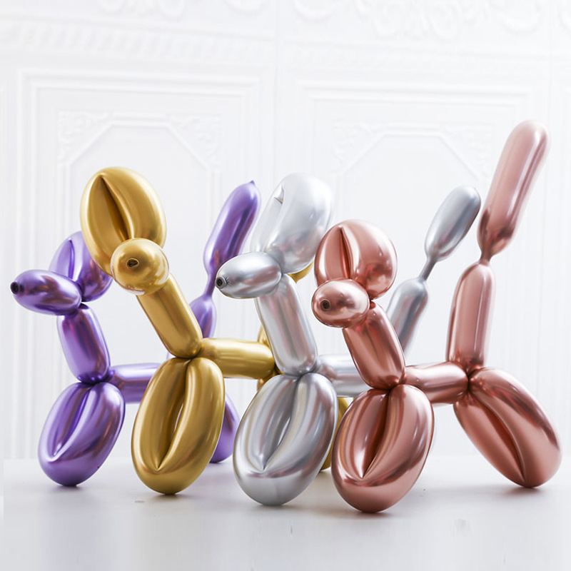 帅安金属长条气球260批发 编织动物造型百变魔术气球生日派对装饰