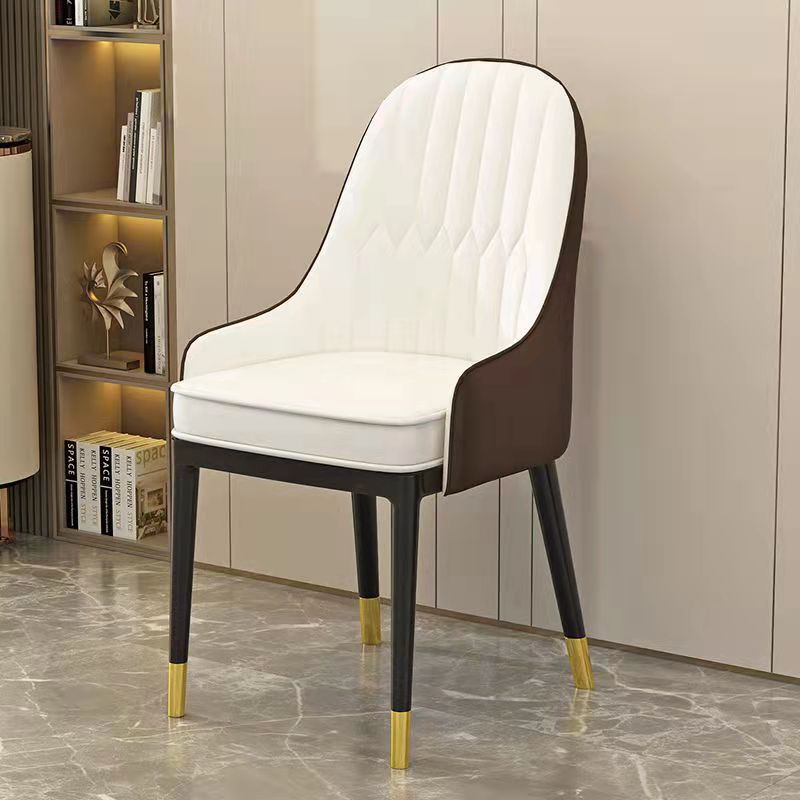 Light Luxury Dining Chair Nordic Style Hotel Simple Backrest Chair Makeup Manicure Desk Chair Modern Negotiation Iron Chair