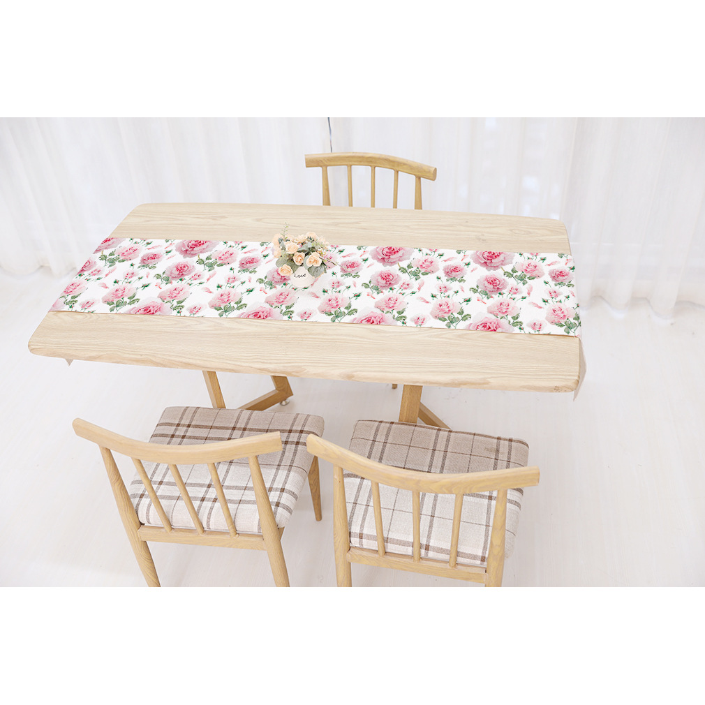 New Printing Table Runner Flower Series Table Runner Modern Simple Coffee Table Shoe Cabinet Dustproof Cover Cloth Hot Sale