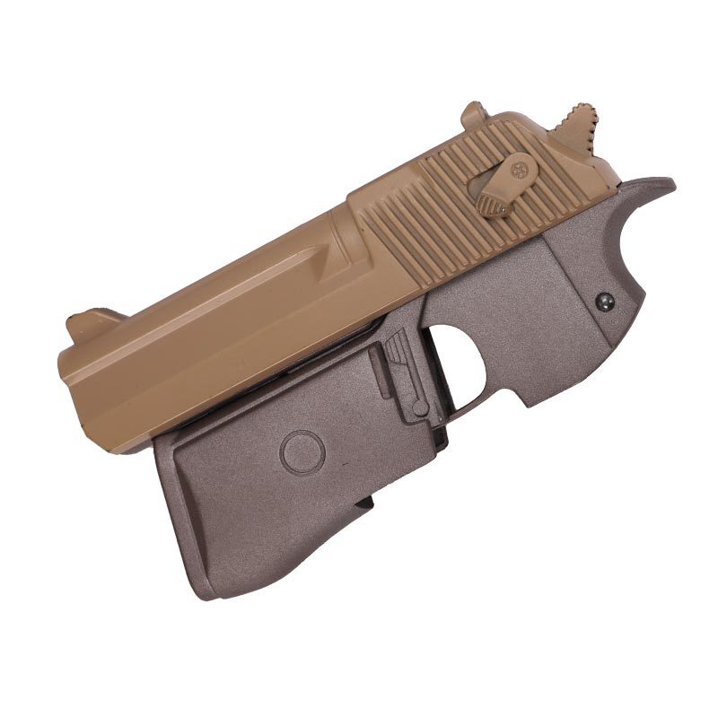 [Strict Selection] Cross-Border New Arrival Children's Toy Full Alloy Soft Bullet Gun Creative Folding Alloy Gun Model Gun Decoration