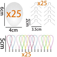 手机链款白色复活节彩蛋25个仿真鸡蛋配钩子编制细绳彩色挂绳套装