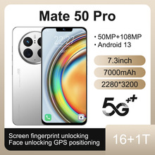 跨境手机ma50 Pro真4G安卓9.0一体机7.3大屏800万像素 (2+16)智能