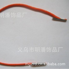 厂家批发  3MM进口大红色橡筋两头扣子松紧绳扎带子包装倒扣绳子