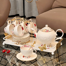 4ah英式下午茶壶套装轻奢法式花茶杯子杯具茶具茶杯带把耐热